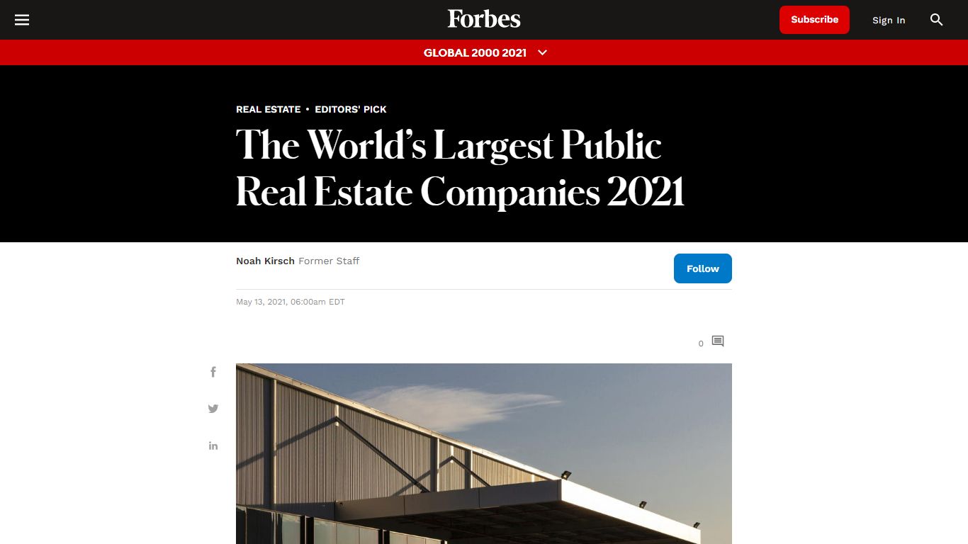 The World’s Largest Public Real Estate Companies 2021 - Forbes